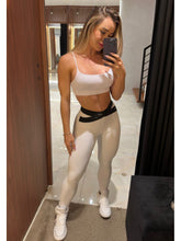 Conjunto Legging Elastico Branco e Preta