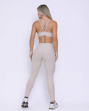 Conjunto Legging Básico Jacquard Comfy + Top Lu