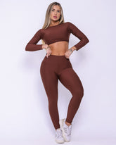 Conjunto Legging Básico Light + Top Manga Longa