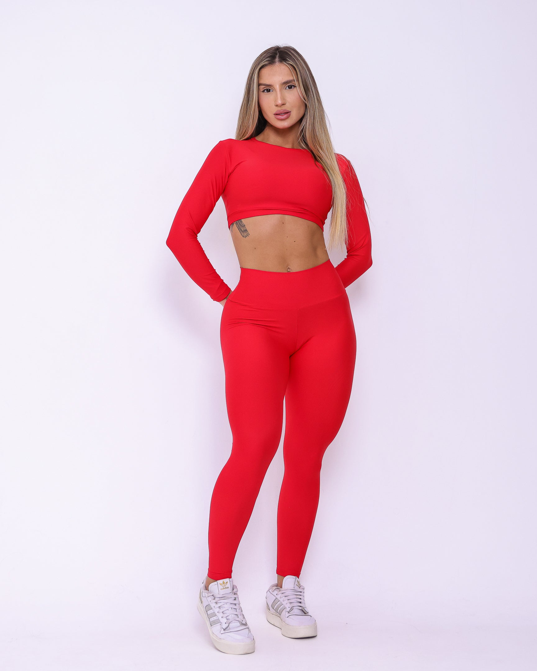 Conjunto Legging Básico Light + Top Manga Longa