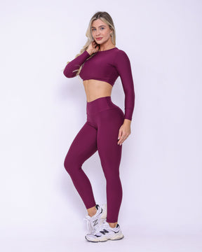 Conjunto Legging Básico Light + Top Manga Longa