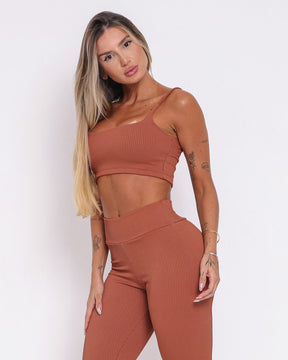 Conjunto Legging Básico Textura Valência + Top Bruna