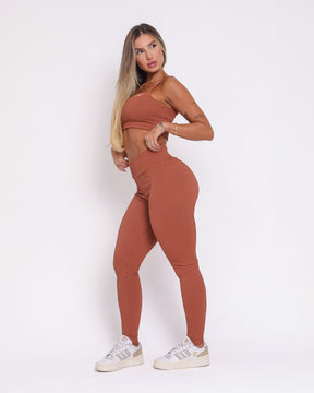 Conjunto Legging Básico Textura Valência + Top Bruna