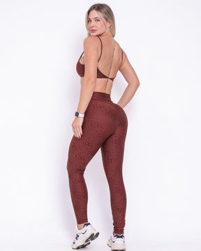 Conjunto Legging Básico Cós Cruzado Feline + Top Ju