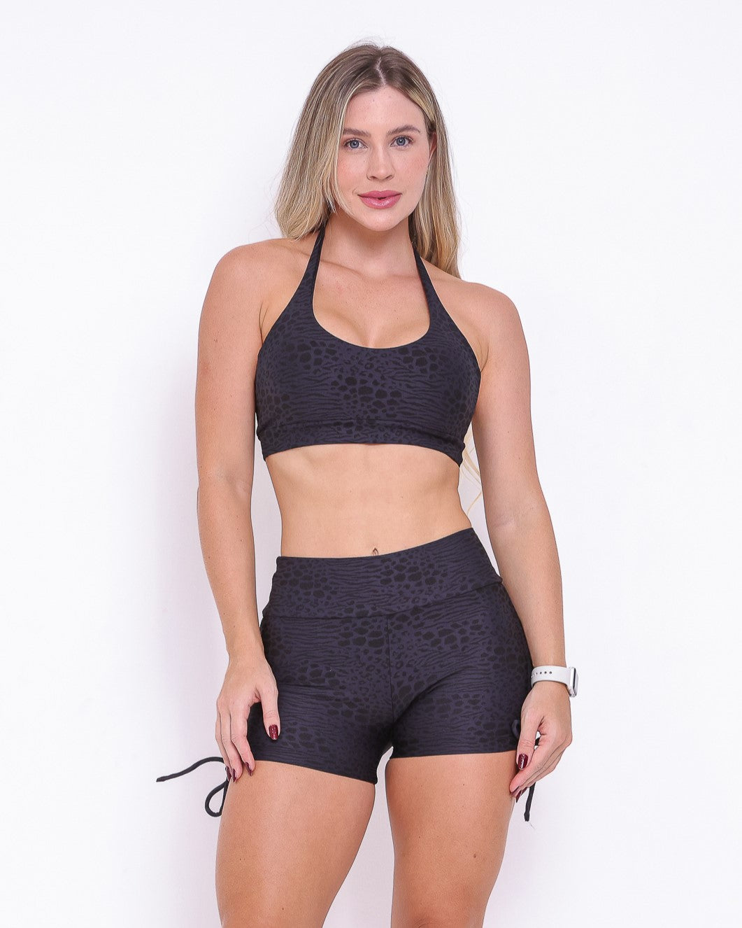 Conjunto Short Básico Cross Feline + Top Jhully