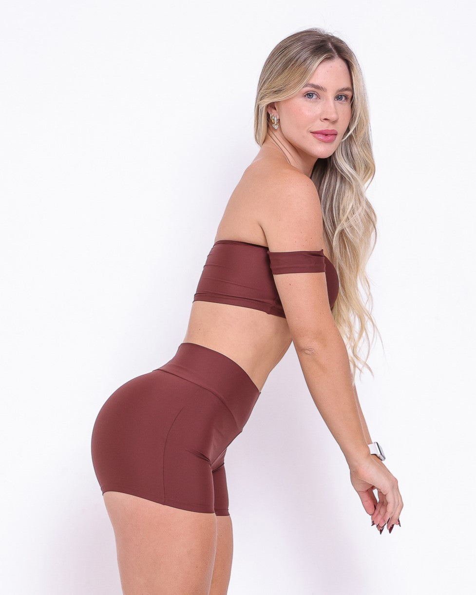 Conjunto Short Básico Curtinho Fluitty + Top Ciganinha