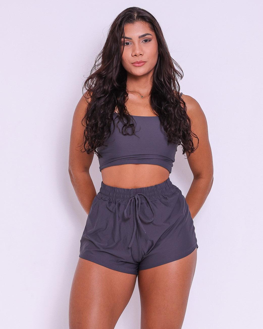 Conjunto Short Básico Fluitty + Top Regatinha