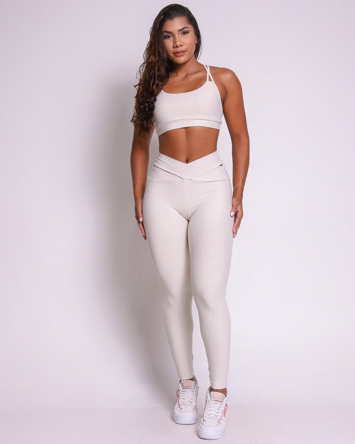 Conjunto Legging Básico Cós Cruzado Light + Top Lu