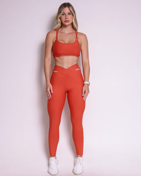 Conjunto Legging Básico Cós Cruzado Light + Top Lu