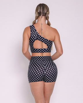 Conjunto Short Básico Cós Cruzado Estampa + Top Paloma