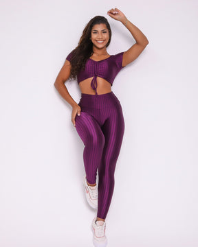 Conjunto Legging Básico Cirrê + Top Manguinha