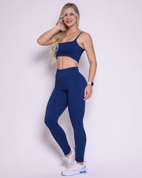 Conjunto Legging Básico Textura Valência + Top Bruna