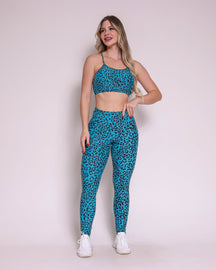 Conjunto Legging Empina Bumbum Vivo Estampa + Top Paula