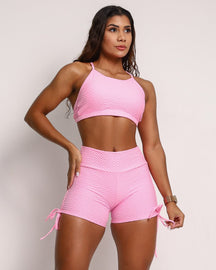 Conjunto Short Básico Cross Poliamida Textura Soft + Top