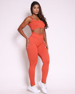 Conjunto Legging Básico Textura Valência + Top Bruna