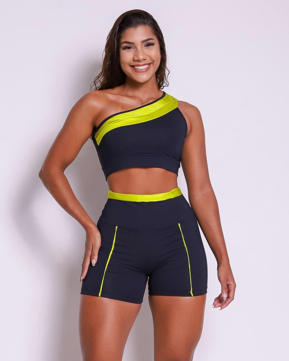 Conjunto Short Empina Bumbum Olivia + Top Paloma