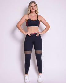 Conjunto Legging Empina Bumbum Metalic + Top