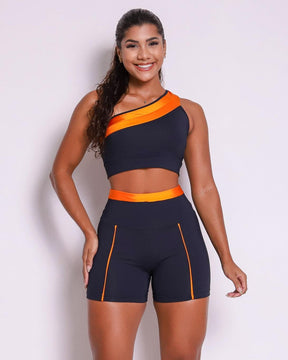 Conjunto Short Empina Bumbum Olivia + Top Paloma