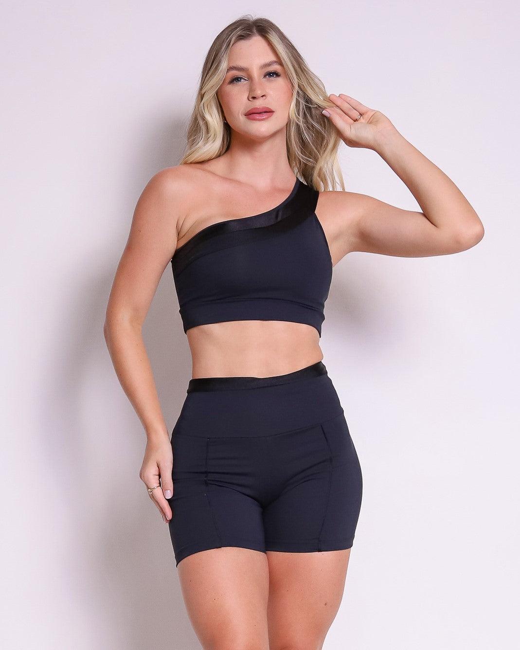 Conjunto Short Empina Bumbum Olivia + Top Paloma