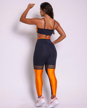 Conjunto Legging Empina Bumbum Metalic + Top