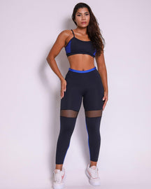 Conjunto Legging Empina Bumbum Metalic + Top