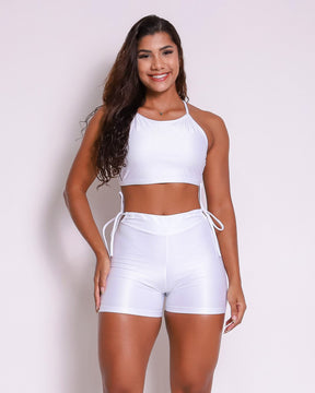 Conjunto Short Empina Bumbum Ajuste Compressão + Top Paula