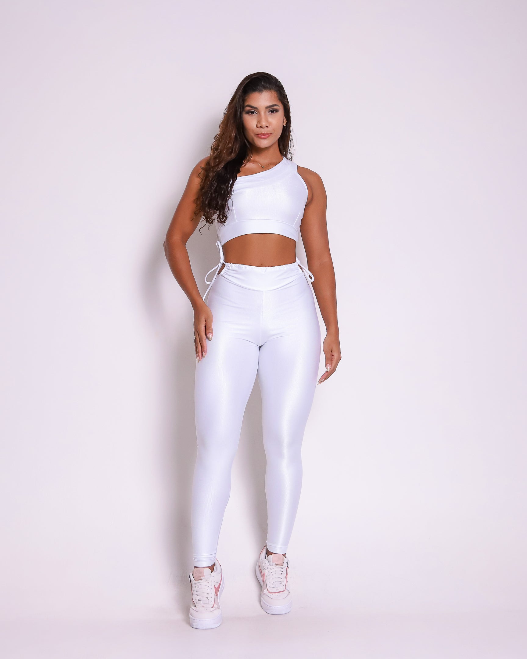 Conjunto Legging Empina Bumbum Vivo Cós Ajuste Compressão + Top Paloma