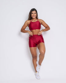 Conjunto Short Empina Bumbum Ajuste Cirrê + Top Paula