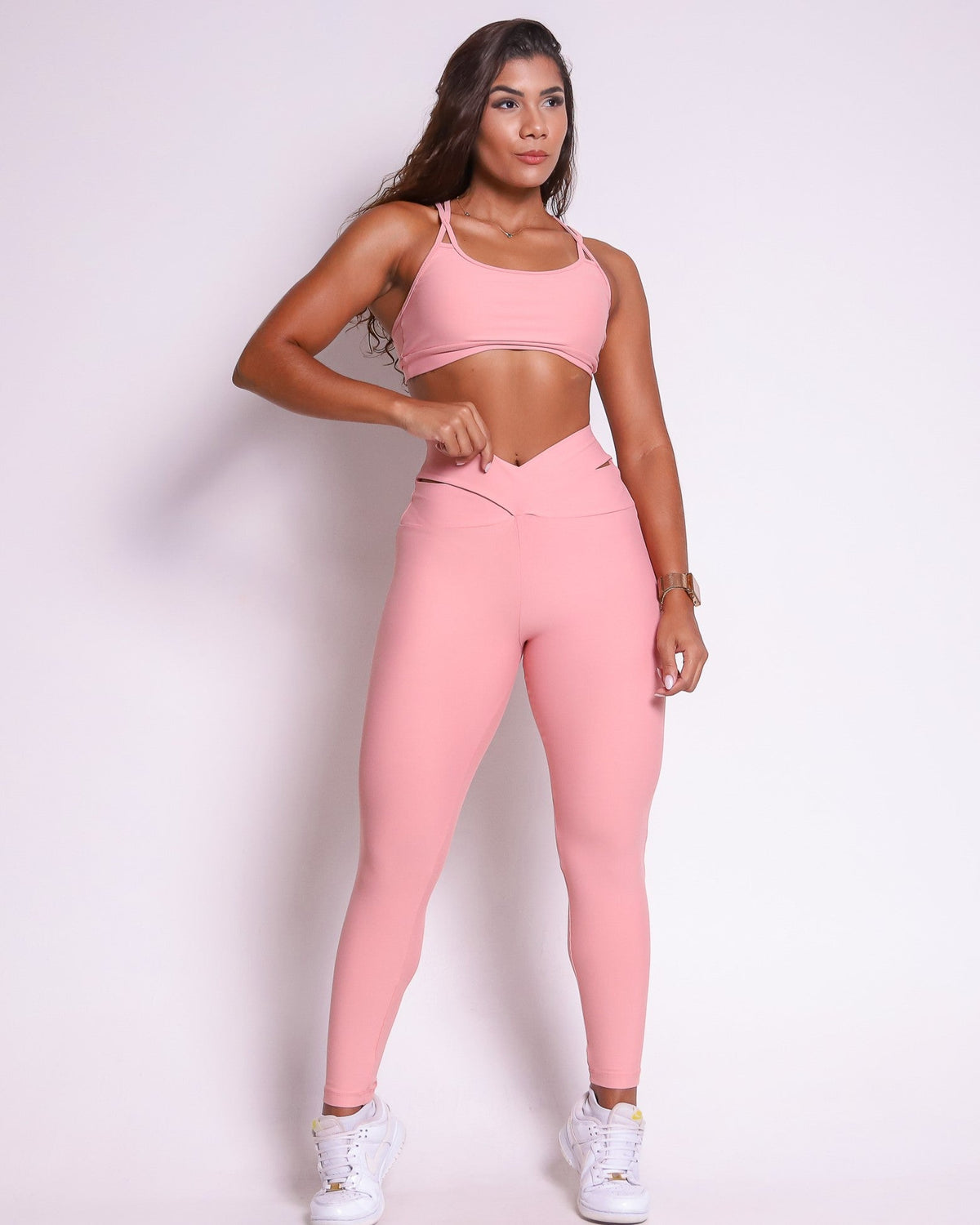 Conjunto Legging Básico Cós Cruzado Light + Top Lu