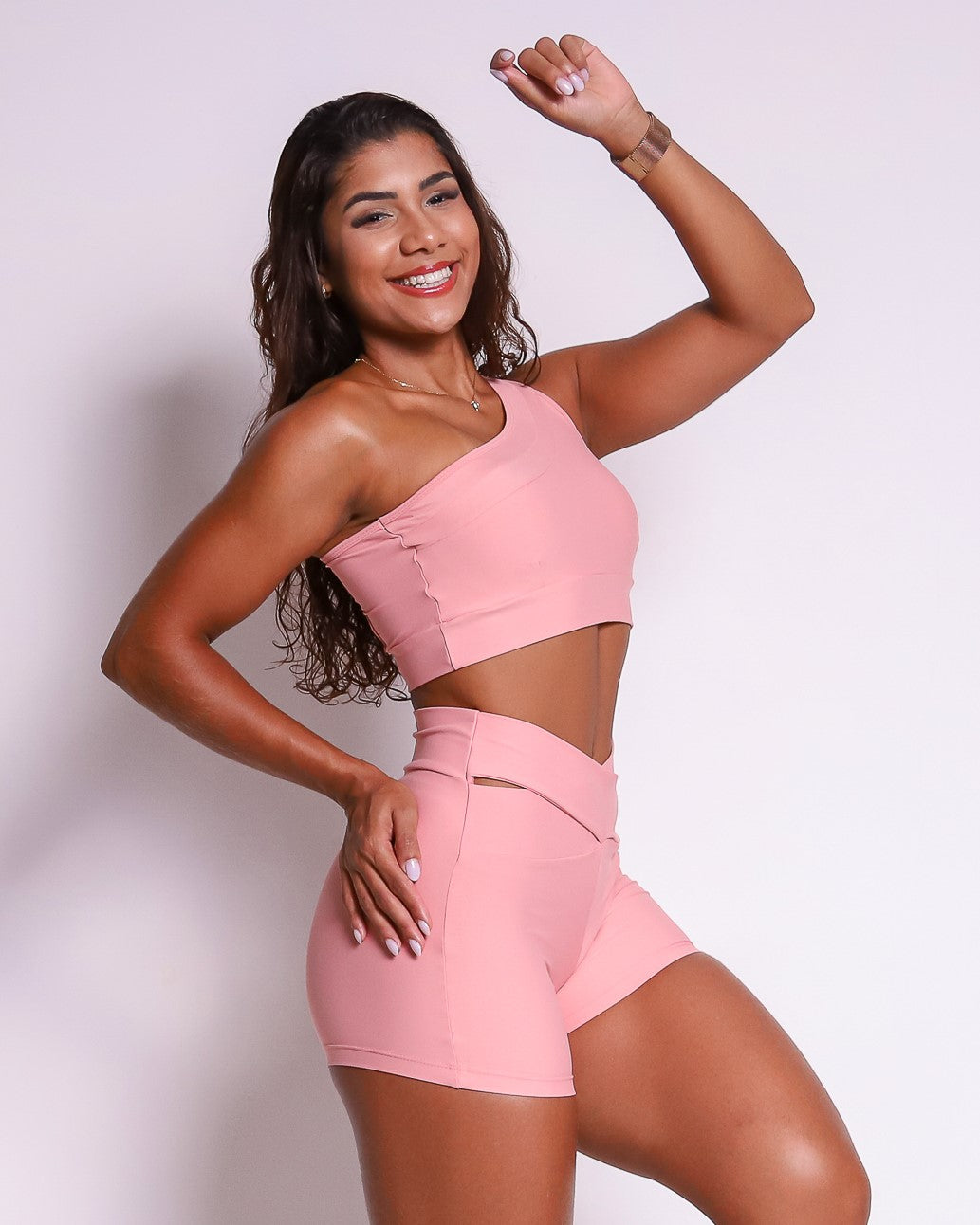 Conjunto Short Básico Cós Cruzado Light + Top Paloma