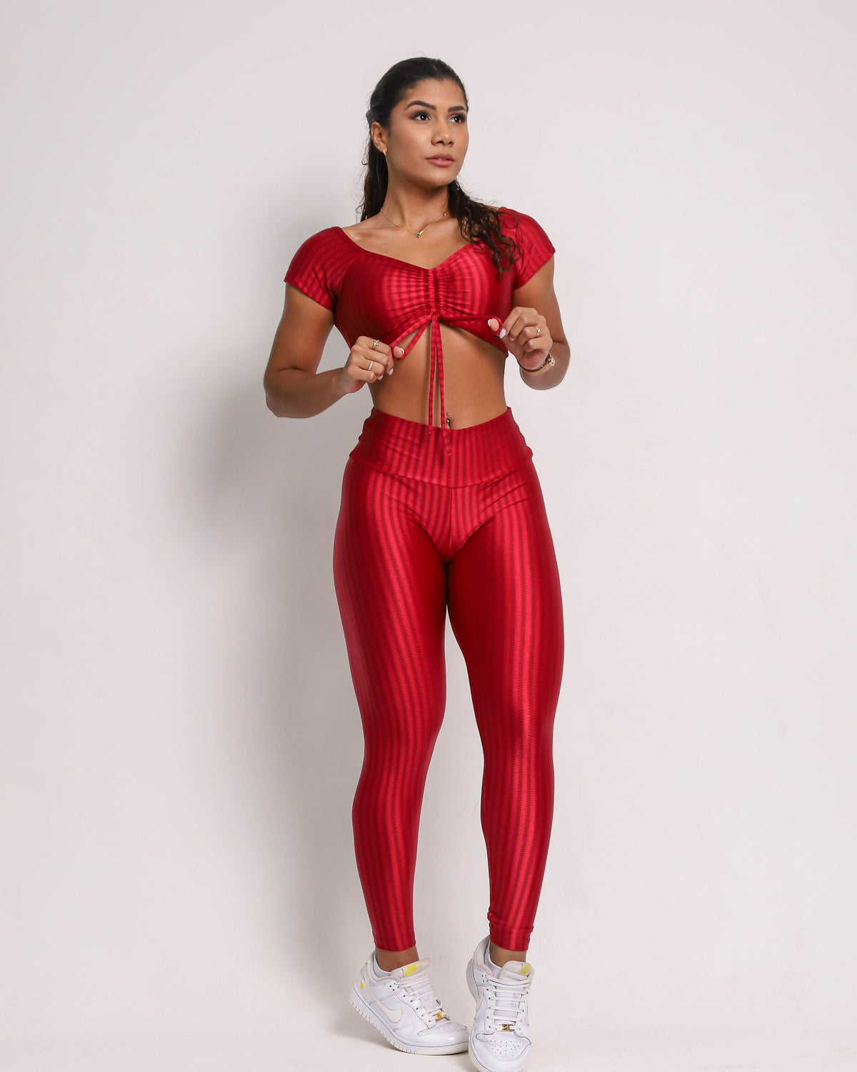 Conjunto Legging Básico Cirrê + Top Manguinha