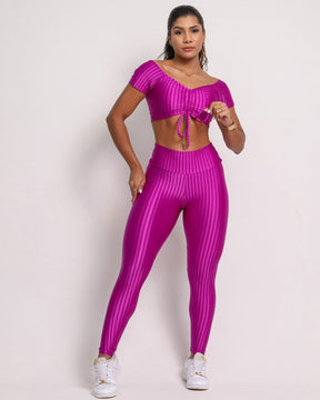 Conjunto Legging Básico Cirrê + Top Manguinha