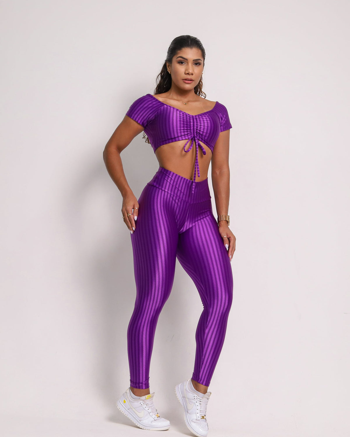 Conjunto Legging Básico Cirrê + Top Manguinha